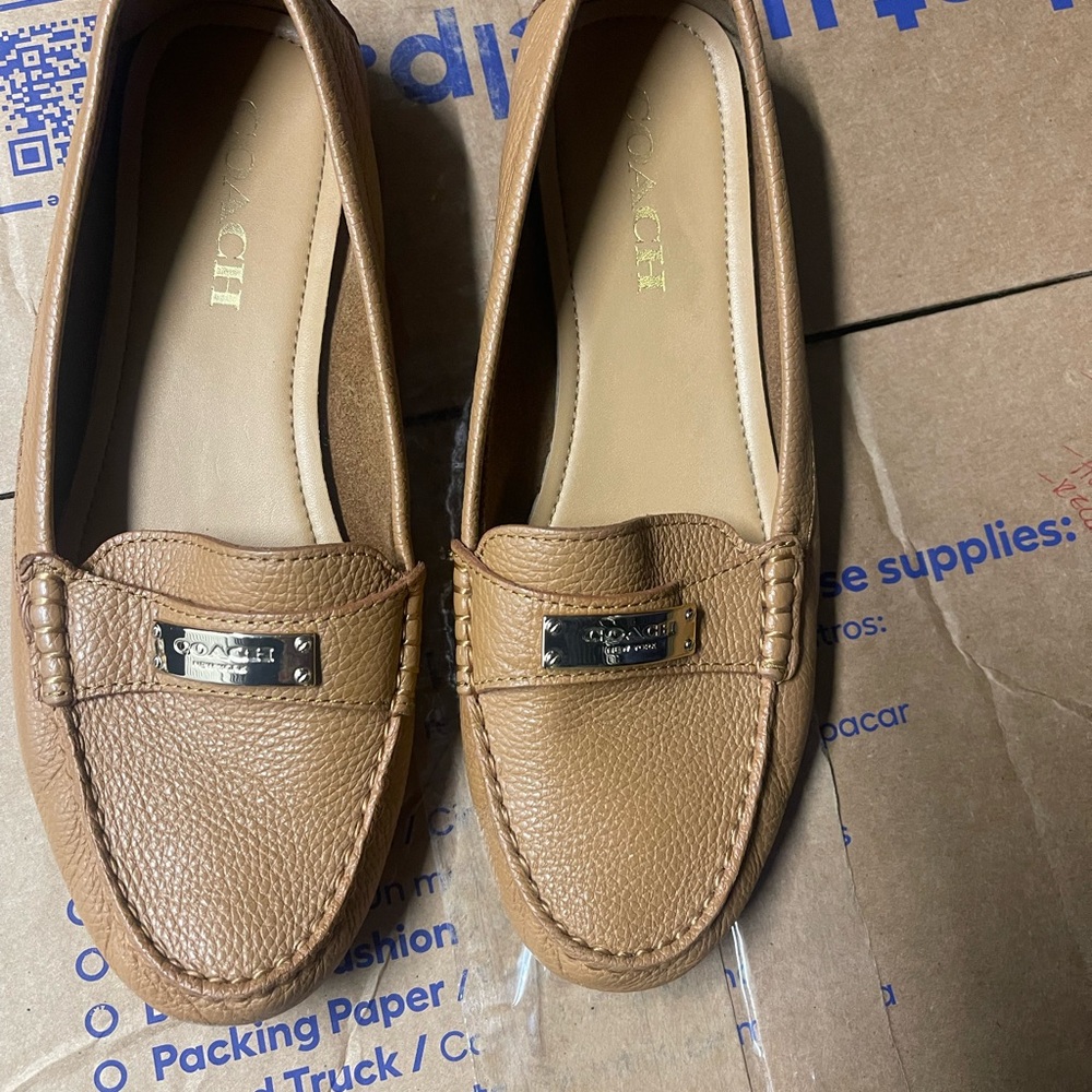 Coach Tan Leather Loafers